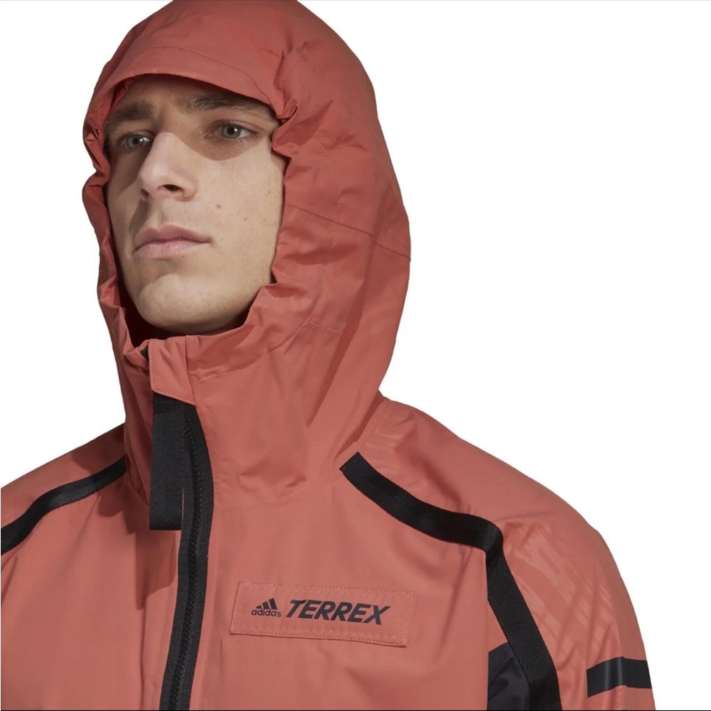 ADIDAS TERREX Utilitas RAIN.RDY Jacket HB0016 Magic Earth - Picture 4 of 6